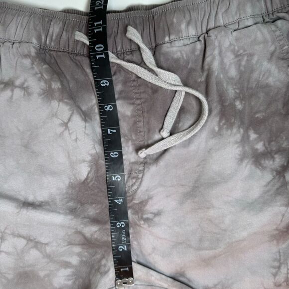 Katin Mens Tie Dye Elastic Waist Shorts Medium Gray Cotton Blend Casual Surf - Picture 7 of 12
